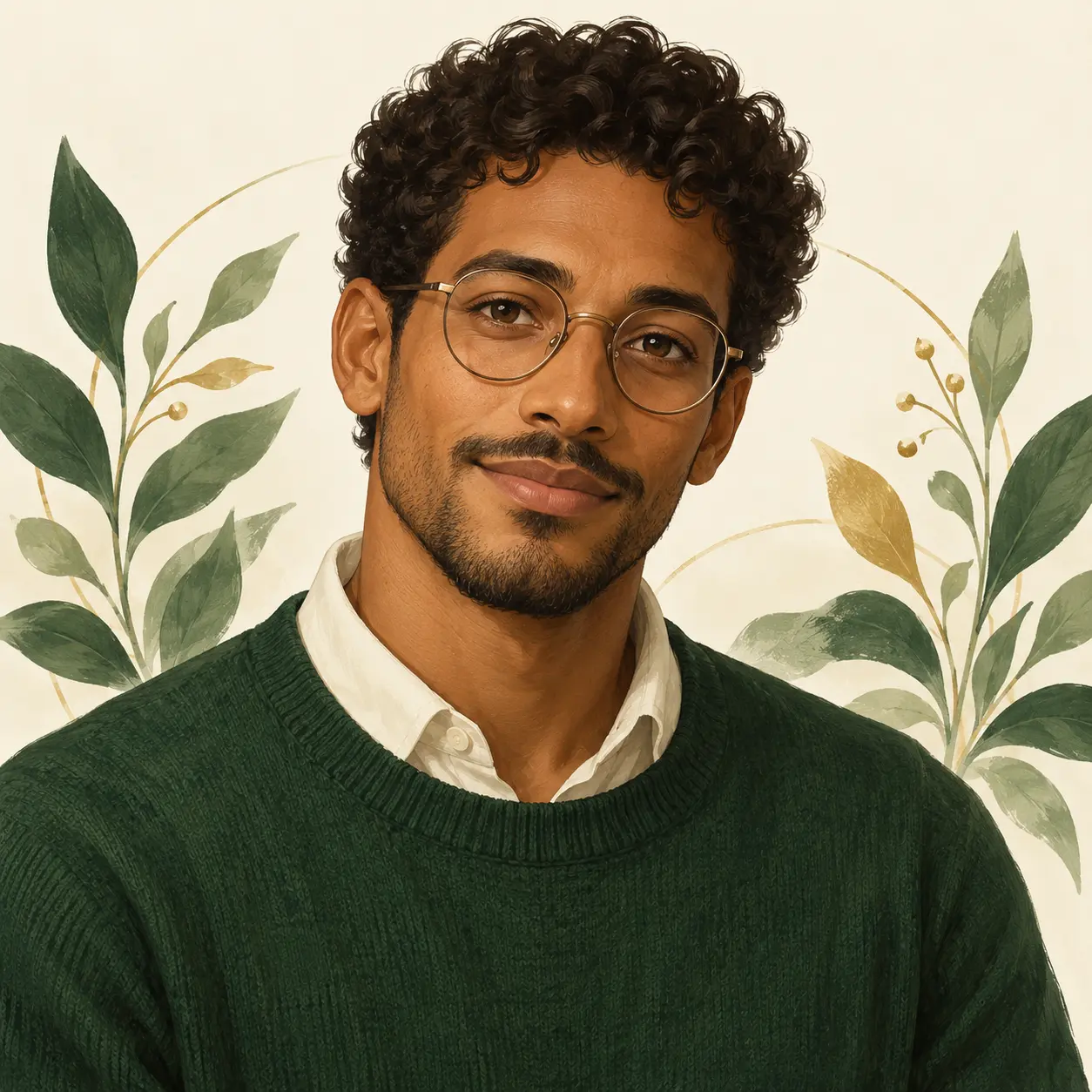 Portrait illustré de Adam, personnage pédagogique fictif
